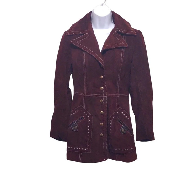 Montgomery Ward Jackets & Blazers - Montgomery Ward The Tannery Leather Coat Cowgirl Western Vintage